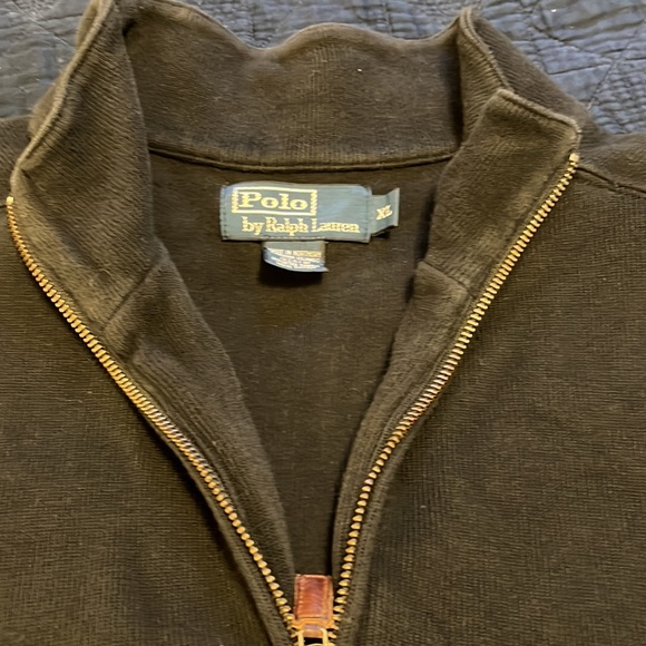 POLO men’s XL black quarter zip pullover - Picture 2 of 2